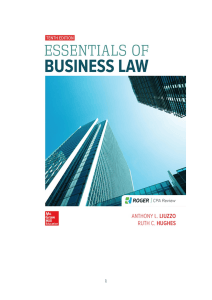 Essentials of Business Law 10th Edition Textbook