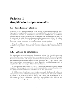 Pr&aacute;ctica 1: Amplificadores Operacionales