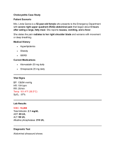 Cholecystitis Case Study
