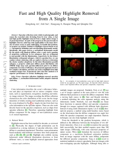 Fast and High Quality Highlight Removal from A Single Image