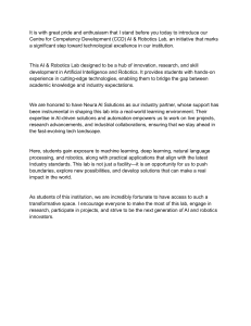 CCD AI & Robotics Lab Introduction
