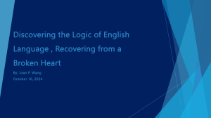 Discovering the Logic of English Language: Educational Talk