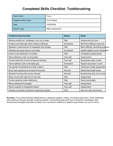 Toothbrushing Skills Checklist: Assessment & Strategies