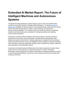 Embodied AI Market Report: Future of Intelligent Machines