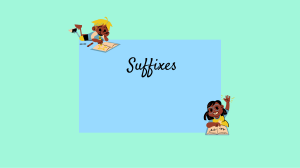Suffixes: Base Words and Suffixes Worksheet