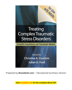 Treating Complex Traumatic Stress Disorders Summary
