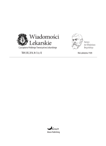 Wiadomości Lekarskie 2016, Vol. LXIX, No. 3 (Part II) - Medical Journal