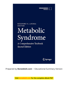 Metabolic Syndrome Comprehensive Textbook Summary