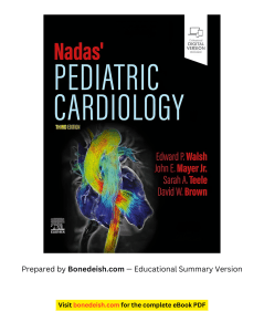 Nadas' Pediatric Cardiology 3rd Ed Summary