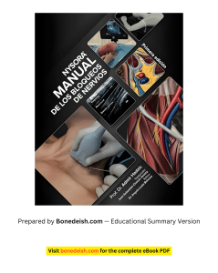 NYSORA Regional Nerve Blocks Manual Summary