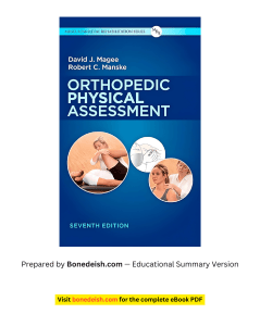 Orthopedic Physical Assessment 7th Ed. Summary