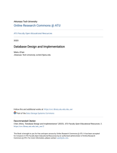 Database Design and Implementation