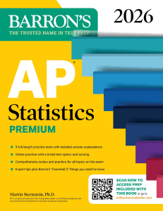 Barron's AP Statistics Premium 2026: 9 Practice Tests