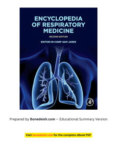Encyclopedia of Respiratory Medicine 2nd Ed Summary