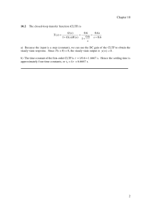 Control Systems: Closed-Loop Transfer Function Chapter