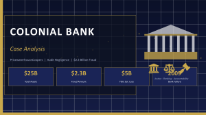 Colonial Bank Case Analysis: PwC Audit Negligence & $2.3B Fraud