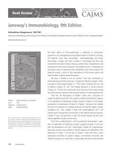 Janeway&rsquo;s Immunobiology 9th Edition Book Review