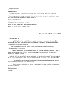 Ejercicio de Escritura de Carta en Espa&ntilde;ol