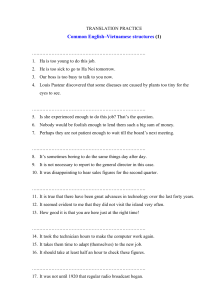 English-Vietnamese Translation Practice Workbook