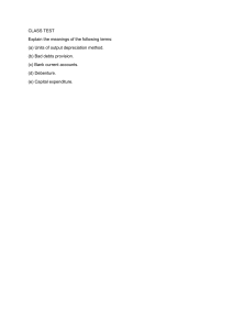 Class Test: Accounting Terms Explanation