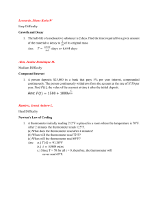 Math Problems: Growth, Interest, Cooling