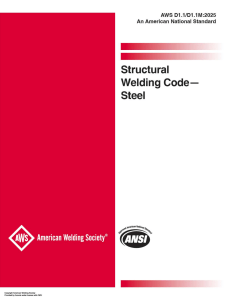 AWS D1.1 2025 Structural Welding Code Steel