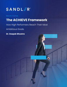 The ACHIEVE Framework: A Guide to Reaching Ambitious Goals