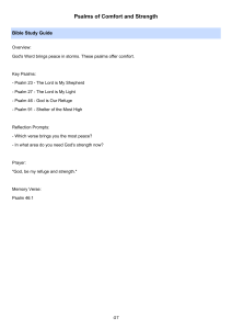 Psalms of Comfort and Strength Bible Study Guide