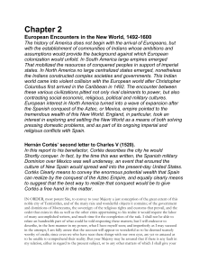 Chapter 2: European Encounters in the New World 1492-1600