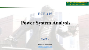 ECE 415 Power System Analysis Week 1 Lecture