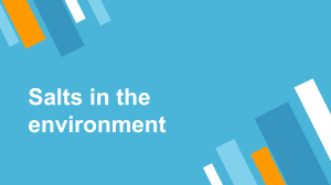 1. Salts in the environment (3)