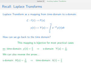 Lecci&oacute;n 12: Inversi&oacute;n de Transformadas de Laplace