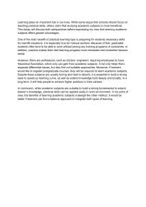 Academic vs Practical Learning: Benefits and Perspectives