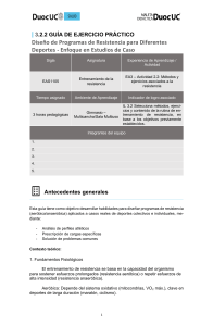 Gu&iacute;a de Ejercicio Pr&aacute;ctico: Dise&ntilde;o de Programas de Resistencia para Deportes