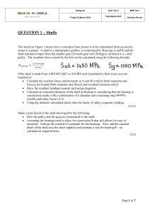 Design III Term Test 1: Shaft Design Question
