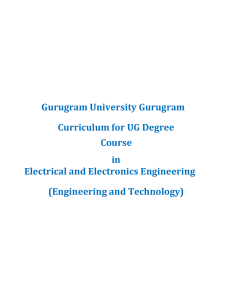 Gurugram University EEE Curriculum