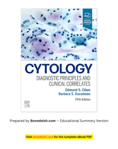 Cytology: Diagnostic Principles and Clinical Correlates 5th Ed Summary