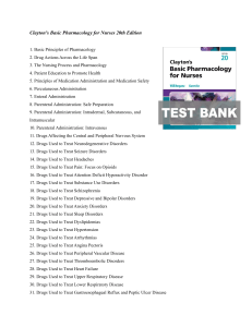 Clayton's Basic Pharmacology for Nurses 20th Edition Test Bank
