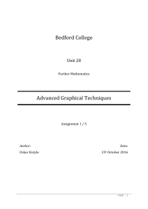 Advanced Graphical Techniques Assignment