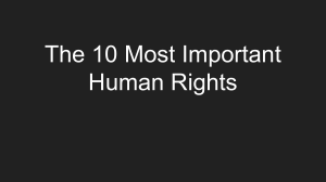 The 10 Most Important Human Rights