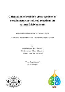 Neutron-Induced Reaction Cross-Sections on Natural Molybdenum
