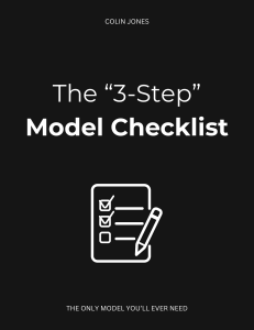 3-Step Model Checklist for Trading