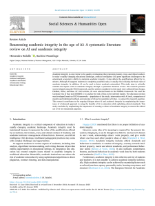 AI and Academic Integrity: Systematic Literature Review