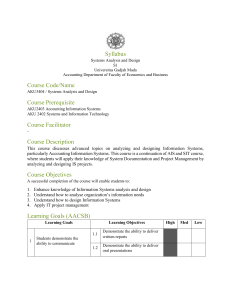 Syllabus: Systems Analysis and Design (AKU3404) - UGM