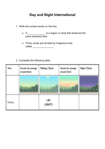 Day and Night International Worksheet