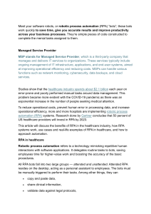RPA in Healthcare: Benefits and Use Cases