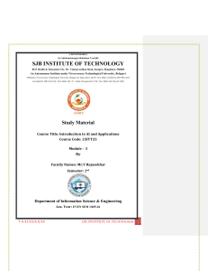 Introduction to AI and Applications Module 3 Study Material