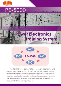 PE-5000 Power Electronics Training System Manual