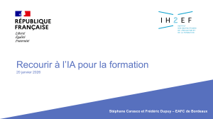 Recourir &agrave; l'IA pour la formation : opportunit&eacute;s et usages concrets