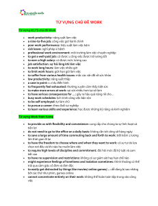 IELTS Work Vocabulary & Essay Sample